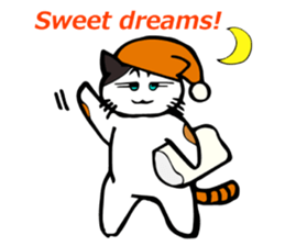 The green eyed calico cat Mocha English sticker #11804167