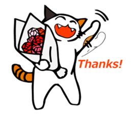 The green eyed calico cat Mocha English sticker #11804176