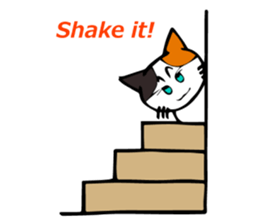 The green eyed calico cat Mocha English sticker #11804179