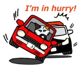 The green eyed calico cat Mocha English sticker #11804180