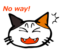 The green eyed calico cat Mocha English sticker #11804187