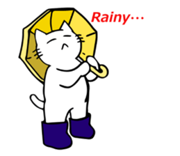 The odd-eyed white cat Alice English sticker #11804729