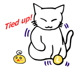The odd-eyed white cat Alice English sticker #11804746
