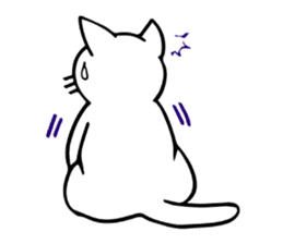 The odd-eyed white cat Alice English sticker #11804750