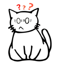 The odd-eyed white cat Alice English sticker #11804751
