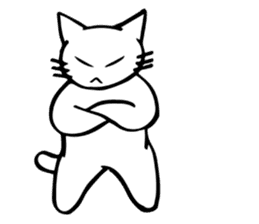 The odd-eyed white cat Alice English sticker #11804752