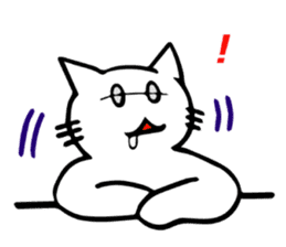 The odd-eyed white cat Alice English sticker #11804758
