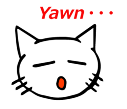 The odd-eyed white cat Alice English sticker #11804762