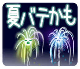Fireworks and emoticons and messages. sticker #11805434