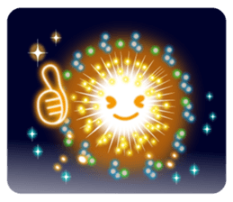 Fireworks and emoticons and messages. sticker #11805444