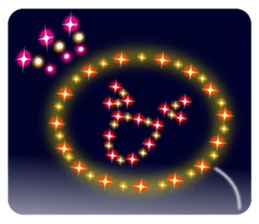 Fireworks and emoticons and messages. sticker #11805459