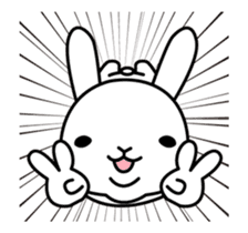 Rabbit of double chin sticker #11806356