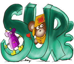 Rossy 3D bears sticker #11808068