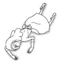 She looks tired out. sticker #11808380