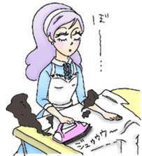 She looks tired out. sticker #11808388