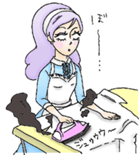 She looks tired out. sticker #11808388