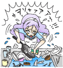 She looks tired out. sticker #11808389