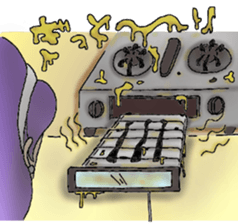 She looks tired out. sticker #11808390