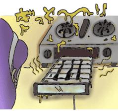 She looks tired out. sticker #11808390