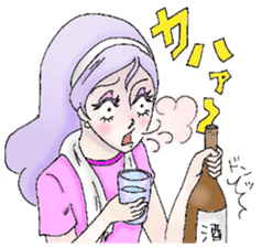 She looks tired out. sticker #11808407