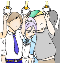 She looks tired out. sticker #11808409