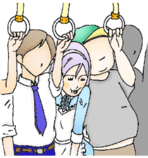 She looks tired out. sticker #11808409