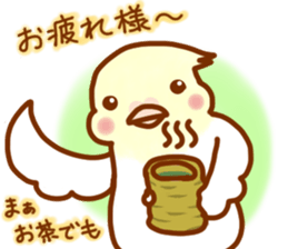 Cheeks round parakeet sticker #11808615