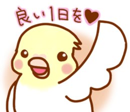 Cheeks round parakeet sticker #11808619