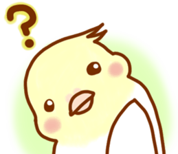 Cheeks round parakeet sticker #11808620