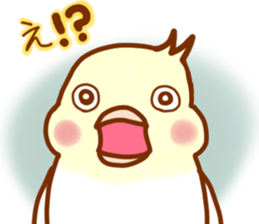 Cheeks round parakeet sticker #11808621