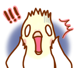 Cheeks round parakeet sticker #11808622