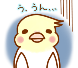 Cheeks round parakeet sticker #11808629