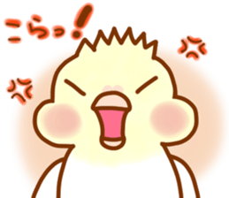 Cheeks round parakeet sticker #11808635