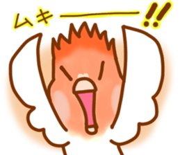 Cheeks round parakeet sticker #11808636