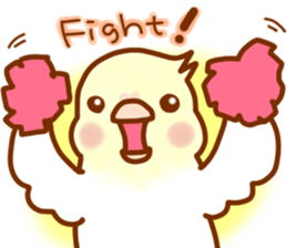 Cheeks round parakeet sticker #11808646