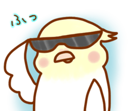 Cheeks round parakeet sticker #11808649