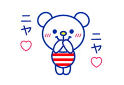 Marine bear3 : Tricolor color sticker #11808944