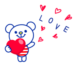 Marine bear3 : Tricolor color sticker #11808945