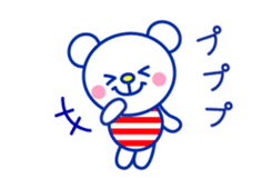 Marine bear3 : Tricolor color sticker #11808948