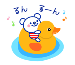 Marine bear3 : Tricolor color sticker #11808950