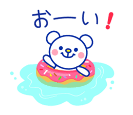 Marine bear3 : Tricolor color sticker #11808952