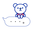 Marine bear3 : Tricolor color sticker #11808957