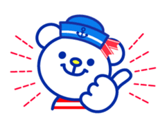 Marine bear3 : Tricolor color sticker #11808960
