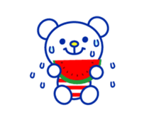 Marine bear3 : Tricolor color sticker #11808963