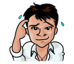 Asian general calm good young man sticker #11809016