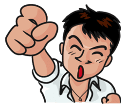 Asian general calm good young man sticker #11809030