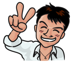 Asian general calm good young man sticker #11809031