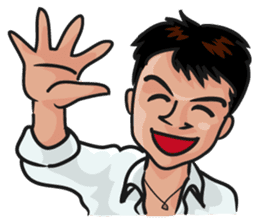 Asian general calm good young man sticker #11809032