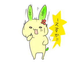 green tea rabbit sticker #11809614