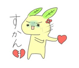 green tea rabbit sticker #11809616